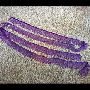 Purple Egyptian glass bead fringe